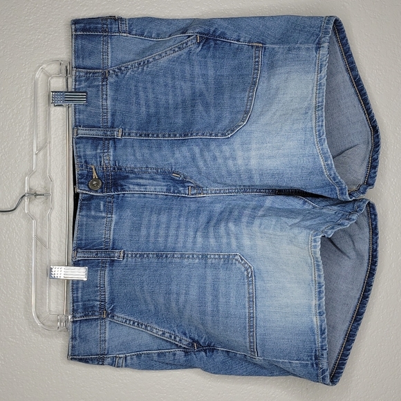 torrid Pants - Torrid Blue High Rise Mid Jean Shorts